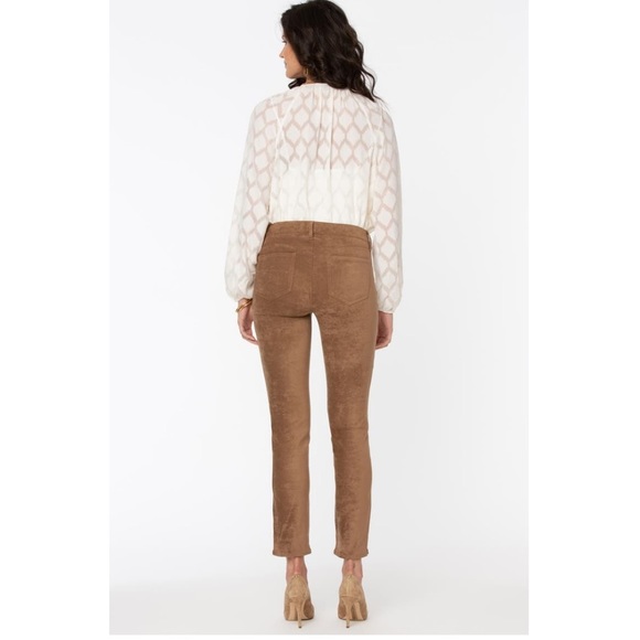 NYDJ Alina Split Hem Faux Suede Ankle Skinny Pants NWT - Picture 6 of 12